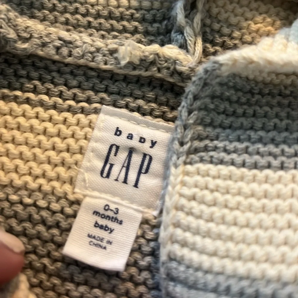 Baby Gap Monster Knit Cotton Sweater Hoodie 0-3 mo